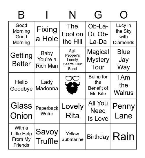 THE BEATLES | RD 3 Bingo Card