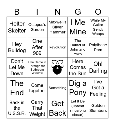 THE BEATLES | RD 4 Bingo Card