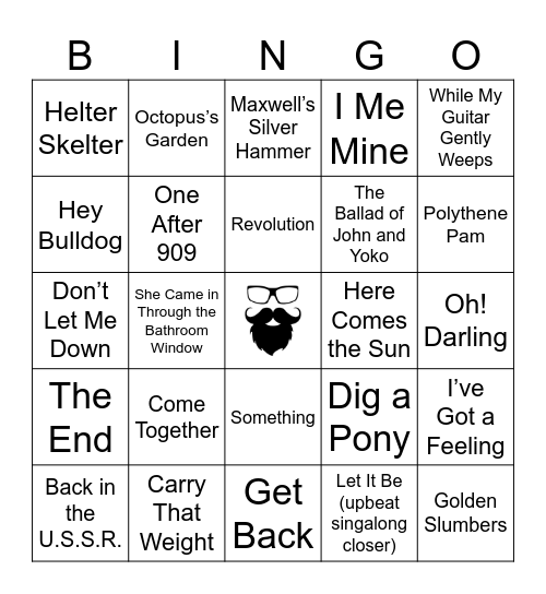 THE BEATLES | RD 4 Bingo Card