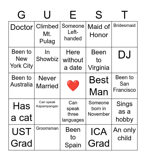 CITY BINGO Card