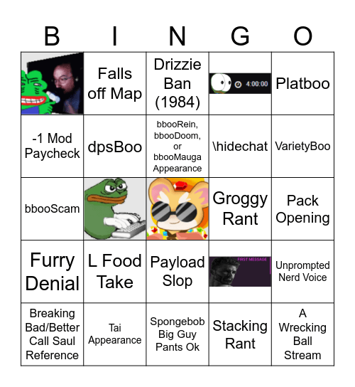Bellaboo Bingo Card