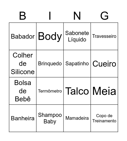 Bingo Eloá Bingo Card