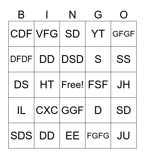 St. Patrick’s Day Bingo Card