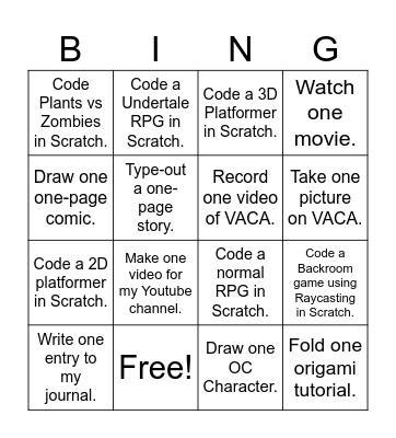 SPRING BREAK CHEEVOS Bingo Card