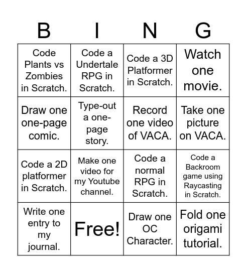 SPRING BREAK CHEEVOS Bingo Card