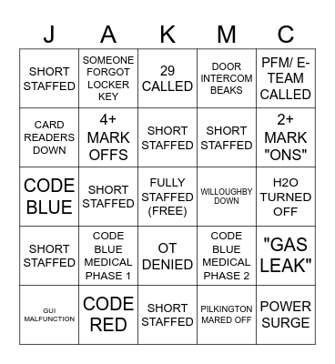 Murphy's Law (WEEKLY) Bingo Card