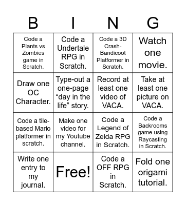 SPRING BREAK CHEEVOS Bingo Card