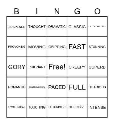MOVIES FREDY LEMUS Bingo Card