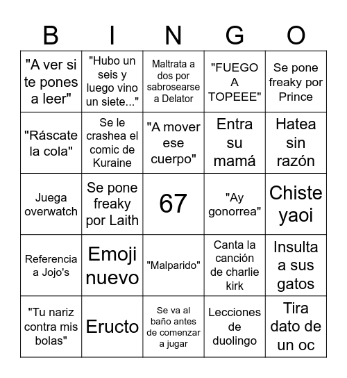 Bingo de Alan Bingo Card