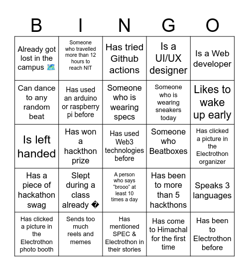 BINGO Card