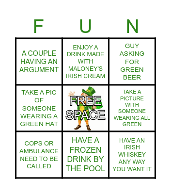 ST. PATRICK'S SECRET BINGO Card
