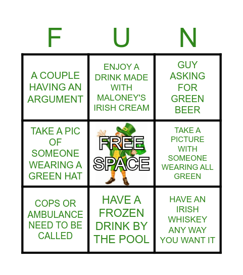 ST. PATRICK'S SECRET BINGO Card