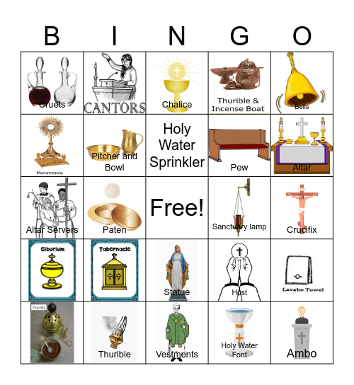 Catholic Mass Bingo Card