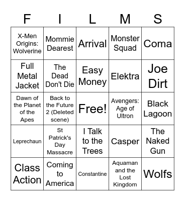Movies_03142026 Bingo Card