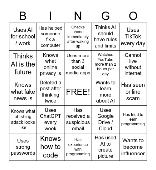 DIGITAL PLAYGROUND - Bansko, Bulgaria Bingo Card