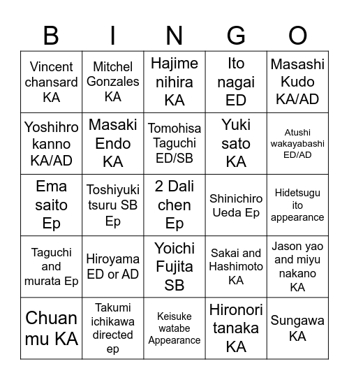 Bleach Tybw C4 Bingo Card
