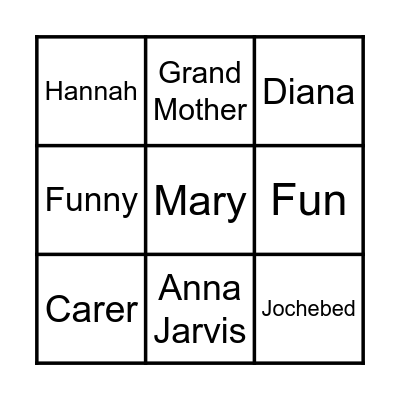 St Isan's Mothering Sunday 2026 Bingo Card