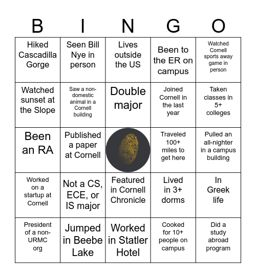 URMC Bingo Card