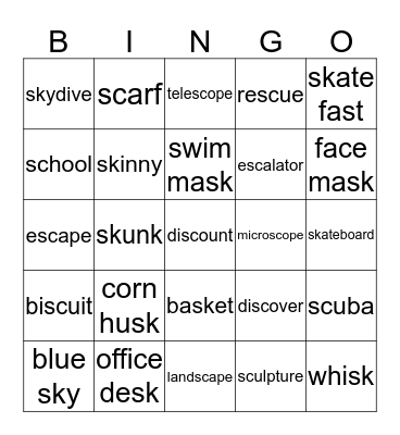 S-blend Bingo Card