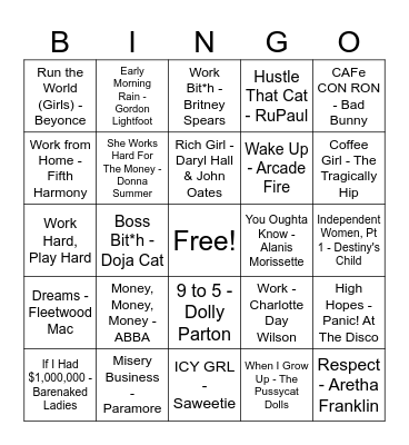 Livin' For the Weekend Bingo Card