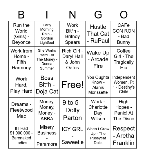 Livin' For the Weekend Bingo Card