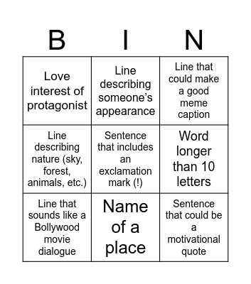 Bingo Card