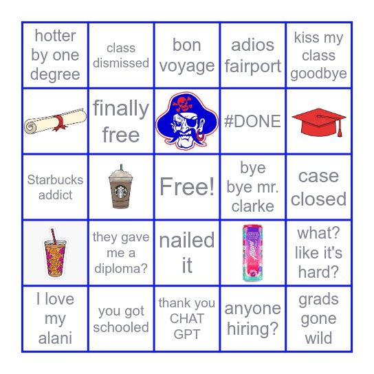 Graduation Bingo Card