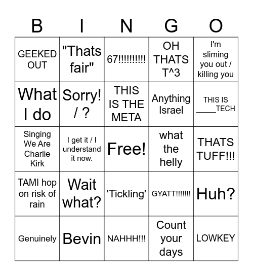 ELK (EMMA BINGO) Bingo Card