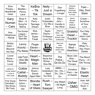 Thirsty For Knowledge Music Bingo Card