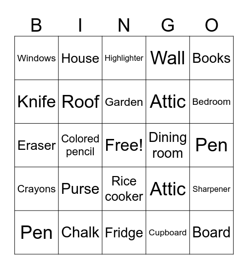 CLASS Bingo Card
