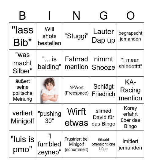 Koray Bingo Card
