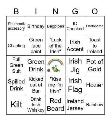 St. Patrick's Day 2026 Bingo Card