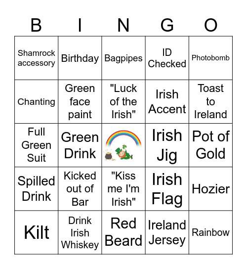St. Patrick's Day 2026 Bingo Card