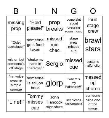 Tech Week Bingo! Bingo Card