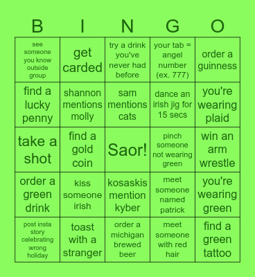 lake city leprechauns Bingo Card