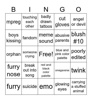 gacha life 2020 Bingo Card