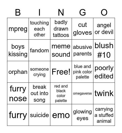 gacha life 2020 Bingo Card