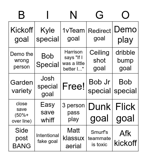 The Brick Bros Rock Leg bingo extravaganza Bingo Card