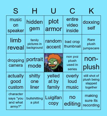 Stuffed super cool bingo game Bingo Card
