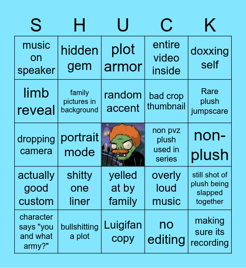 Stuffed super cool bingo game Bingo Card