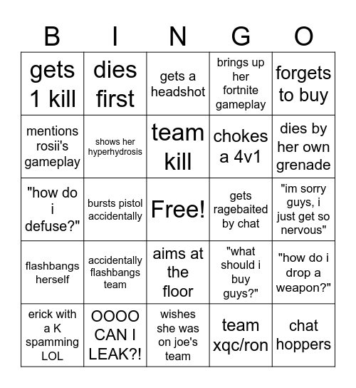 Drunk Mod Bingo - Cinna CS Tourney Bingo Card