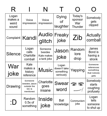 GC Call Bingo Card