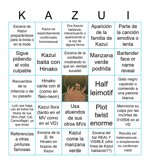 Kazui Trial 3 Bingo Card