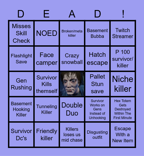 Dead By Daylight BINGO Card