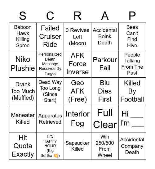 CSMCthal Company Bingo (V2) Bingo Card