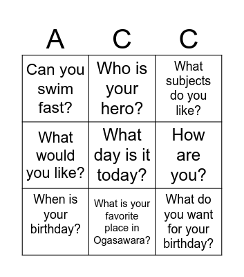 G5 March 16 Bingo Card