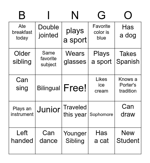 Bingo Card