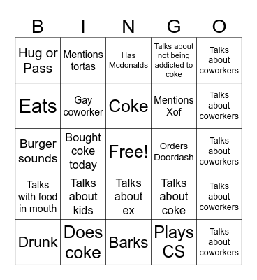 MILLGO Bingo Card
