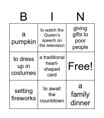 British holidays Bingo Card