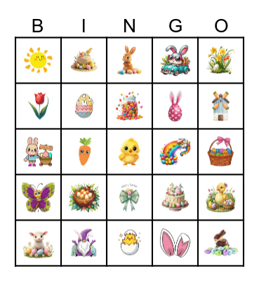 Easter Bingo Card
